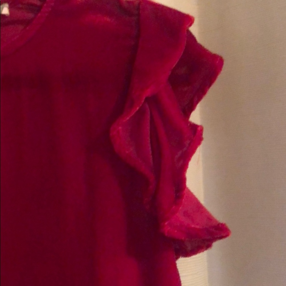 Chelsea &v Violet red velvet dress size M - Picture 3 of 4